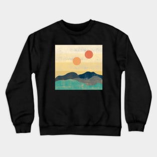 Binary Sunset Colorful Crewneck Sweatshirt